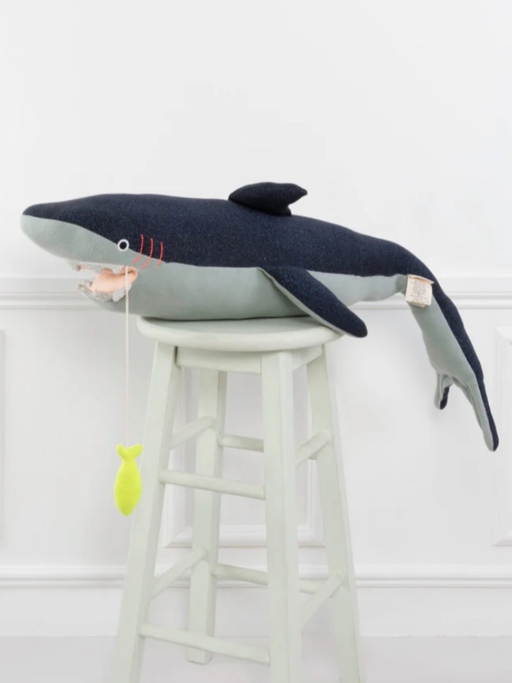 Meri Meri Vinnie the Shark Plush Blue Large NWT